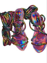 Load image into Gallery viewer, Glitz Girls Rainbow Flat sandals
