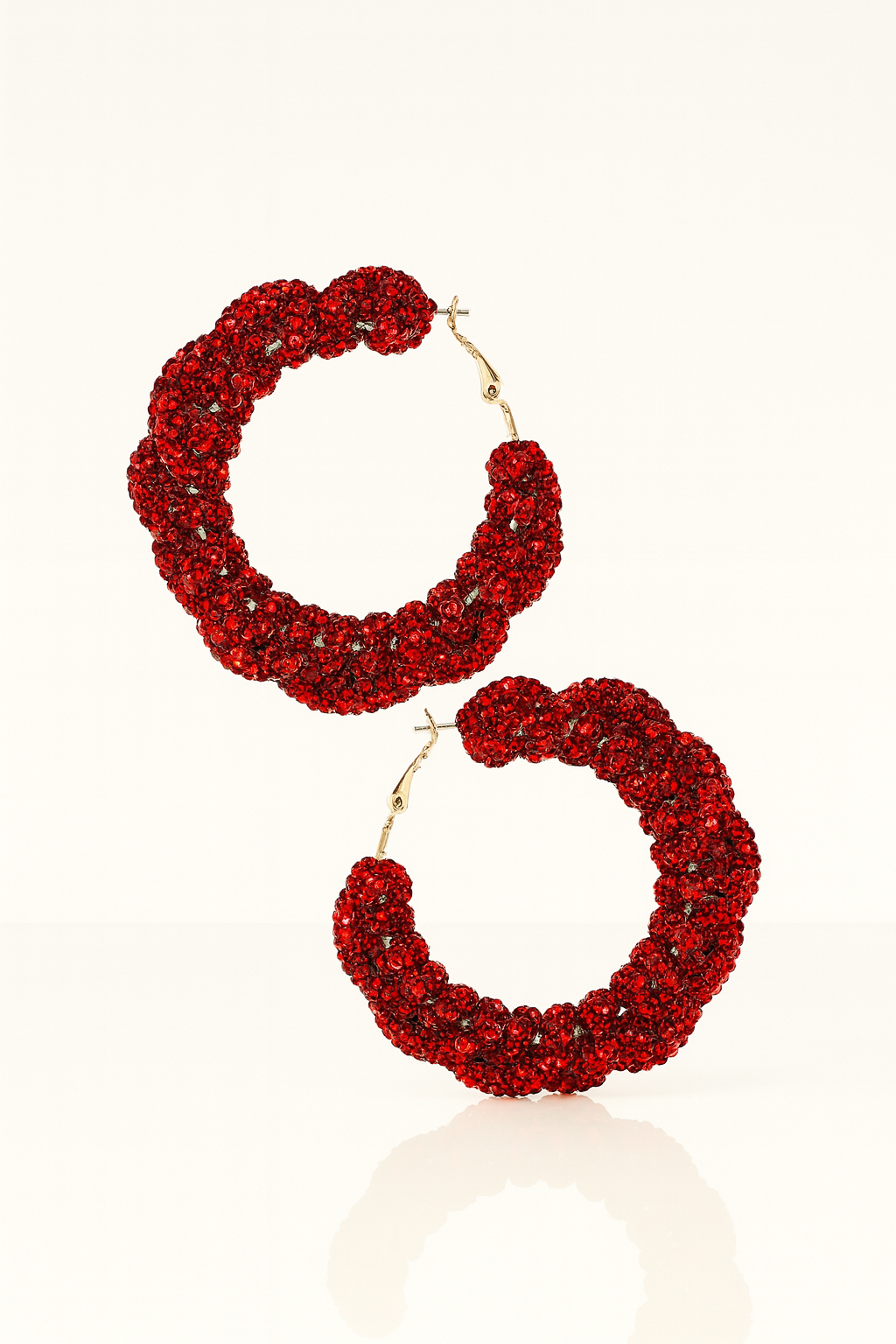 Glitz earrings Reina Red - Large