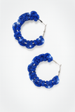 Glitz earrings Blue Crystal - Large