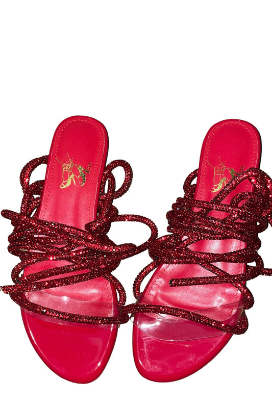 Glitz Girls Red Flat sandals