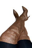 Brown Glitz Boots Thigh High