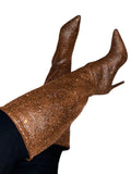 Brown Glitz Boots Knee High